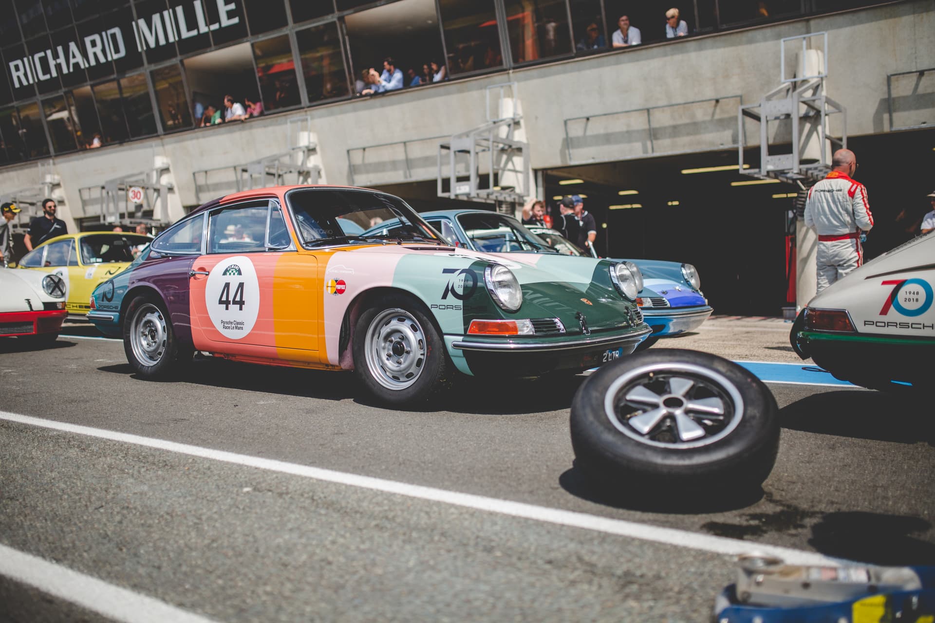 Artist Stripe Porsche Races at Le Mans Classic