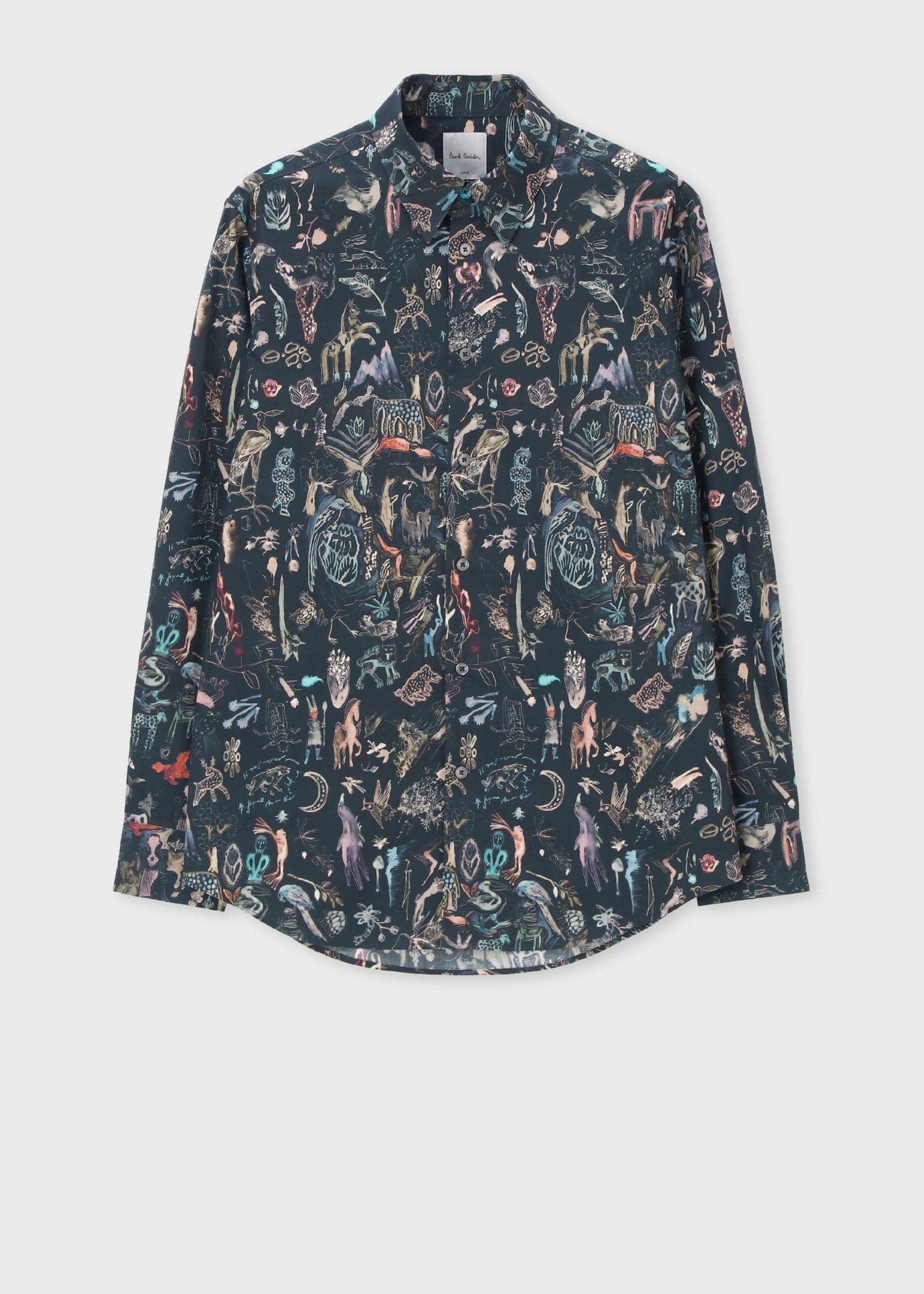 paul smith フェザー シャツ 羽根 Mサイズ メンズ ポールスミス Archive Feather