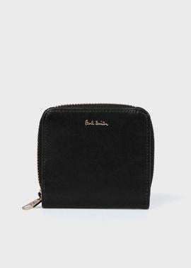 ベジタン ラウンドジップ 2つ折り財布（ブラック） ｜ポール・スミス