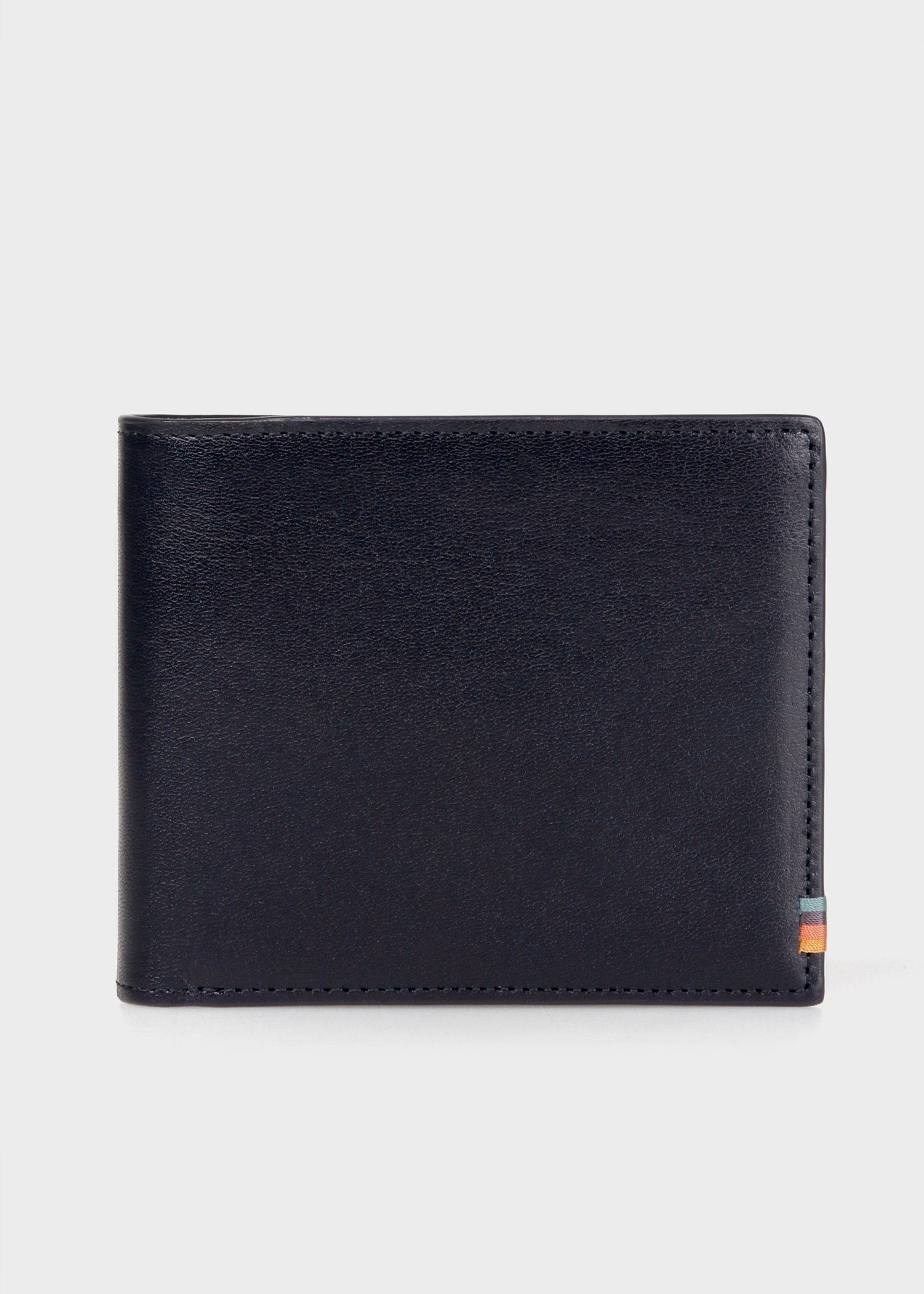 ポールスミス 新品！ストライプステッチタブ牛革コンパクト三