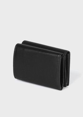 マーケトリーストライプラビット 3つ折り財布（ブラック） ｜ポール 