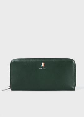 マーケトリーストライプラビット 長財布