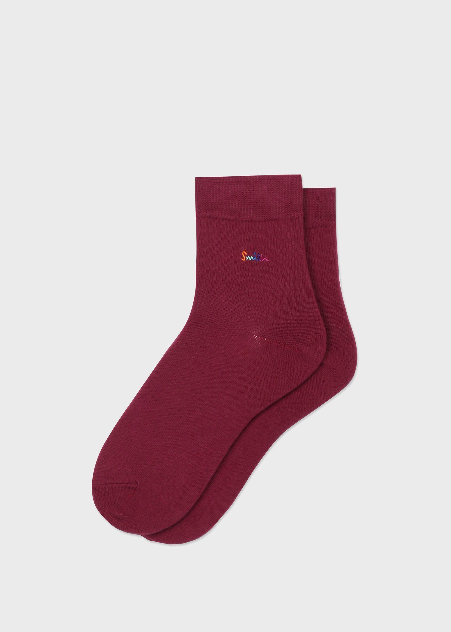 ウィメンズ "Paul Smith" カラフル ロゴ エンブロイダリー ソックス