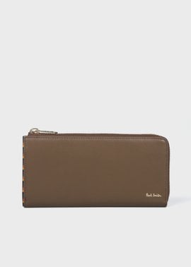 ブライトストライプトリム 長財布