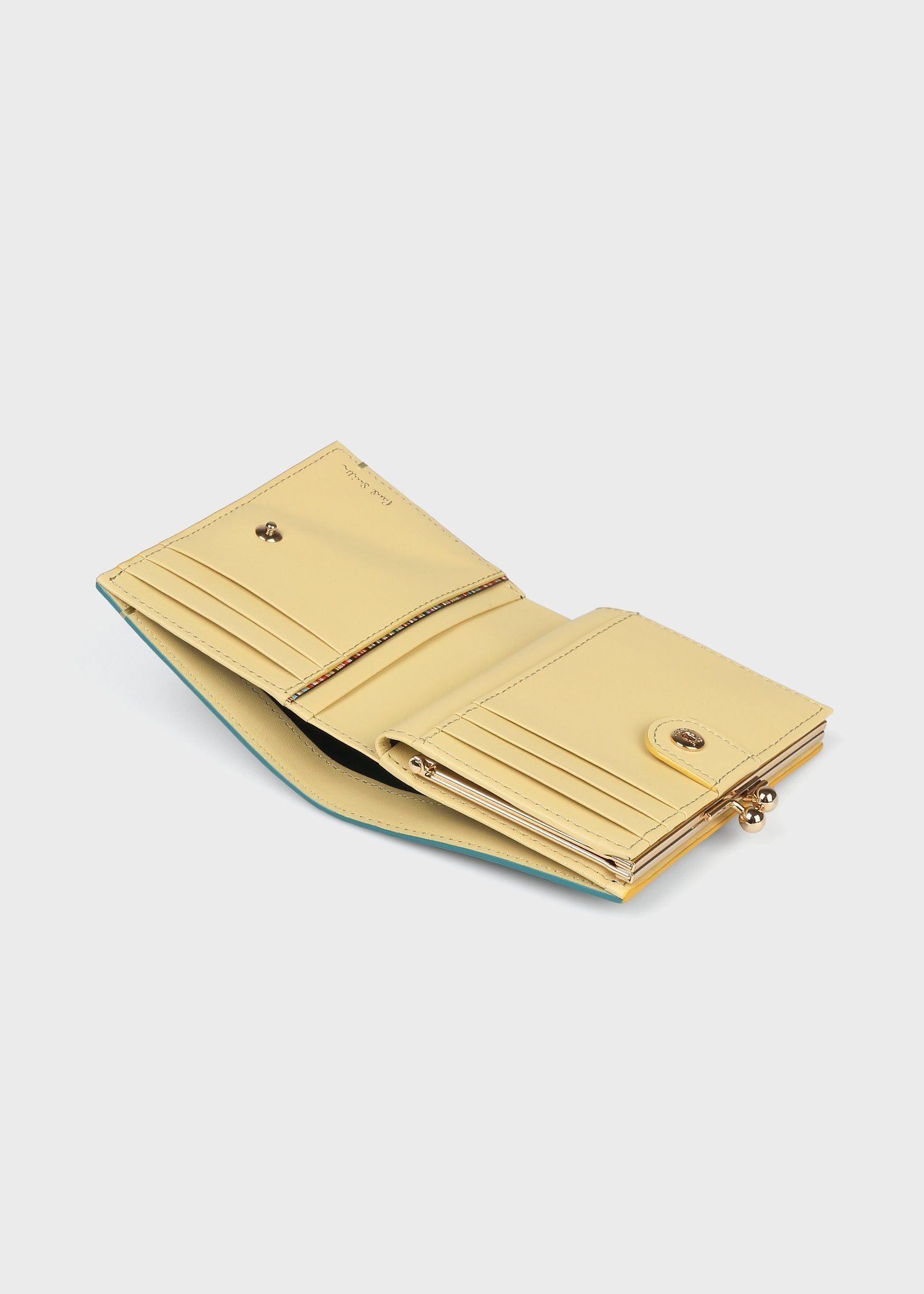 カラードエッジ がま口2つ折り財布