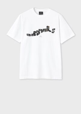 "Dominos Zebra" プリント半袖Tシャツ