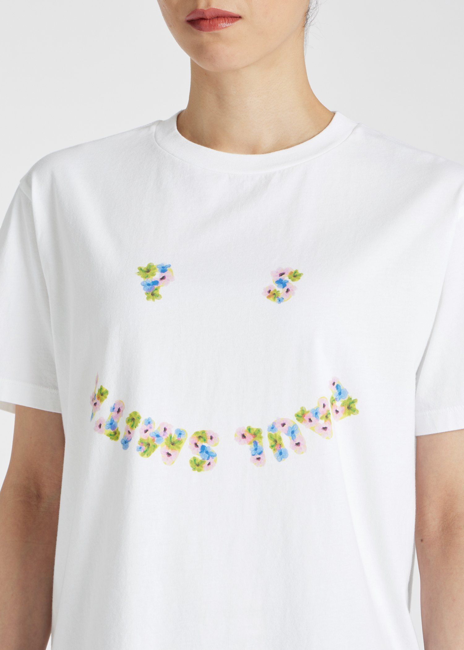 ウィメンズ "Happy Watercolour Flower" 半袖Tシャツ