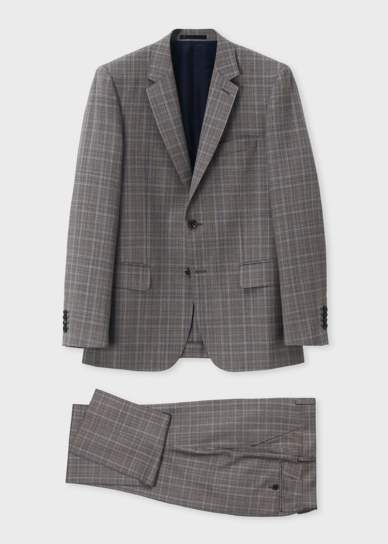 "Muted British Check" シングル2Bスーツ