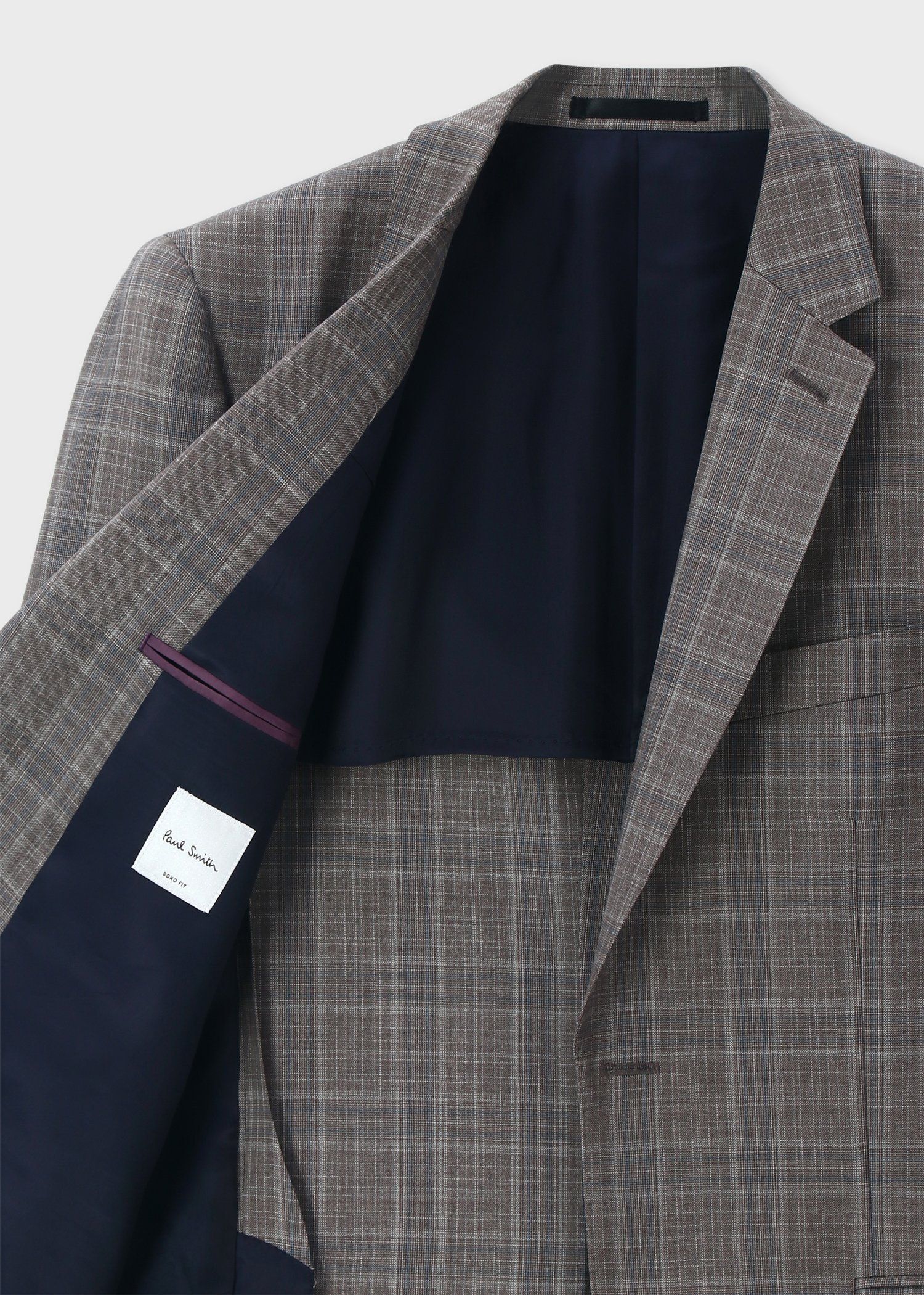 "Muted British Check" シングル2Bスーツ