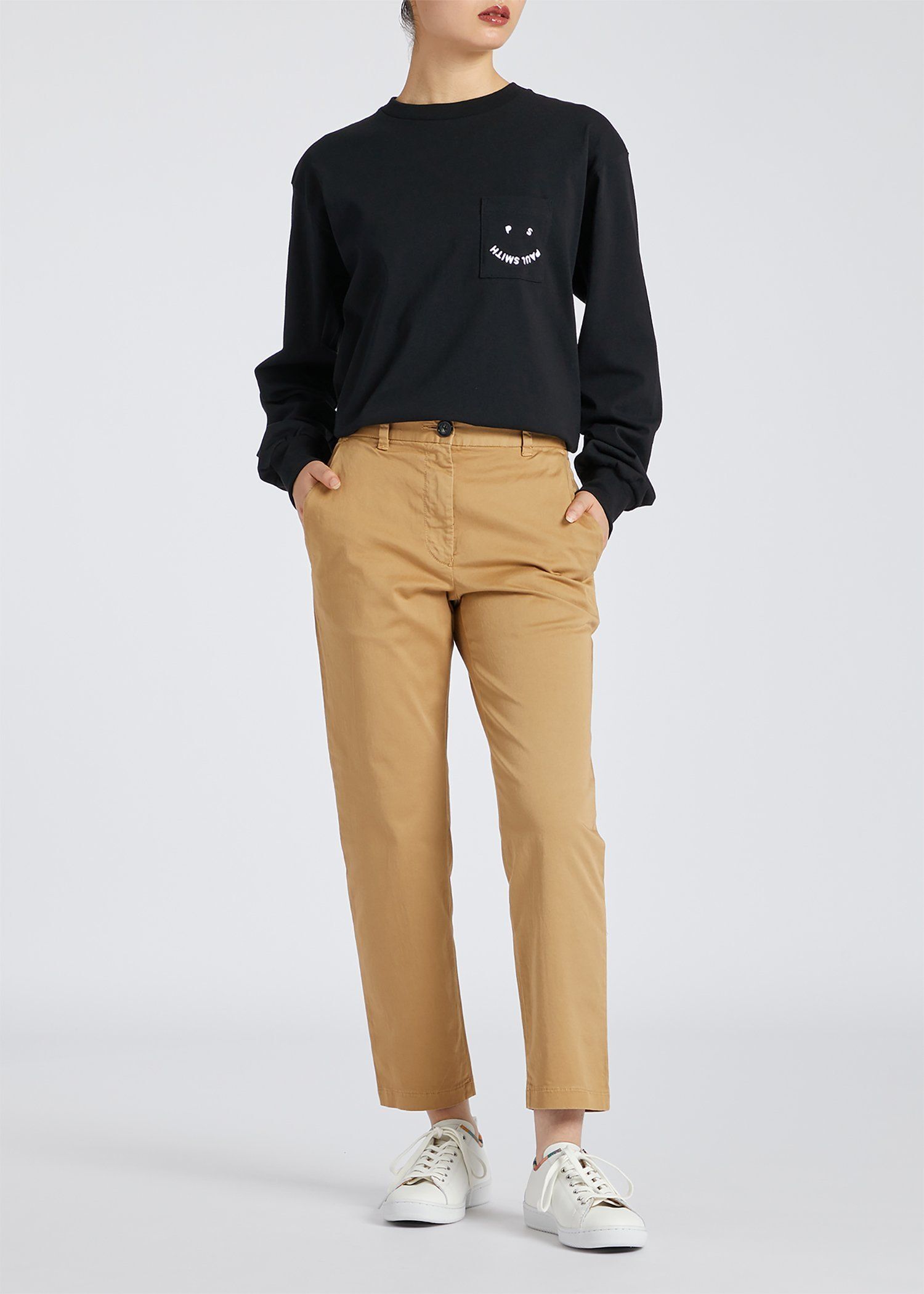 ウィメンズ "Happy" ロングスリーブTシャツ