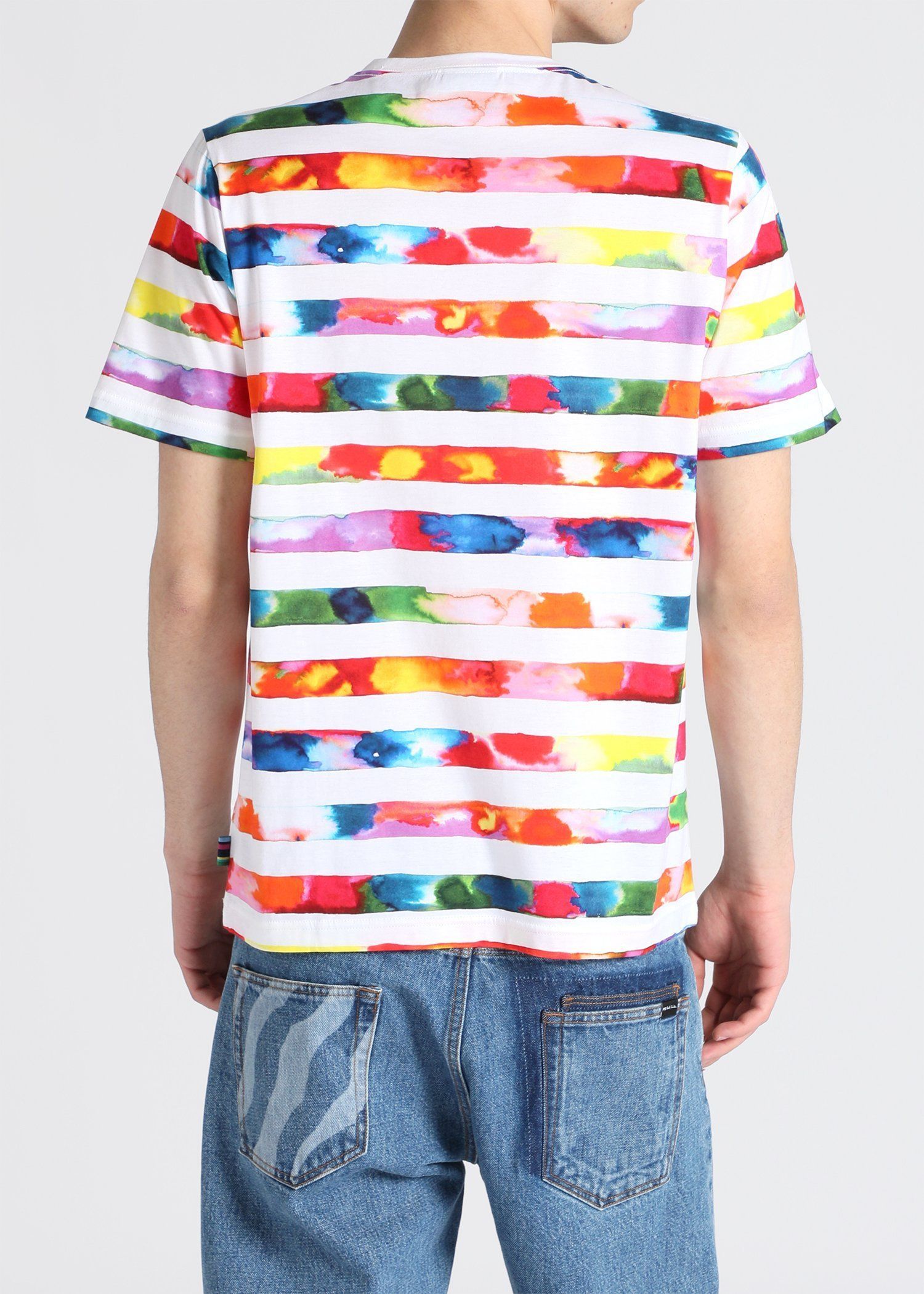 ”Watercolour Stripe" プリントTシャツ