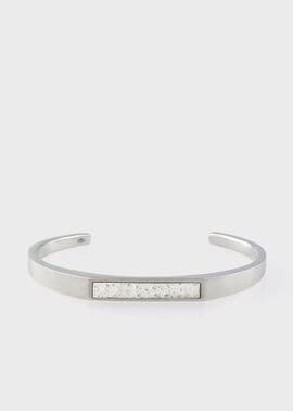 "Raw Silver Contrast" バングル