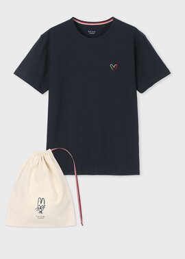ウィメンズ スワールハート 半袖Tシャツ（ネイビー） ｜ポール