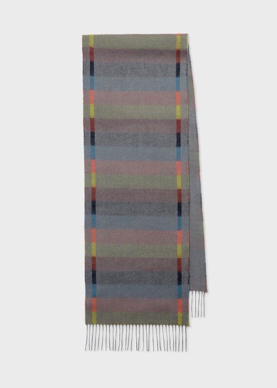 Paul Smith ポールスミス カシミヤマフラー 極美品 定価２万 振り落とせ