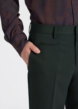 ソリッド ウールストレッチ テーパード トラウザーズ 'A Suit To