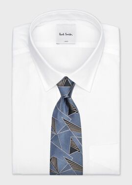 Paul Smith モダン テキスタイル タイ ネイビー ネクタイ チェックオンドット タイ（ネイビー） ｜ポール・スミス