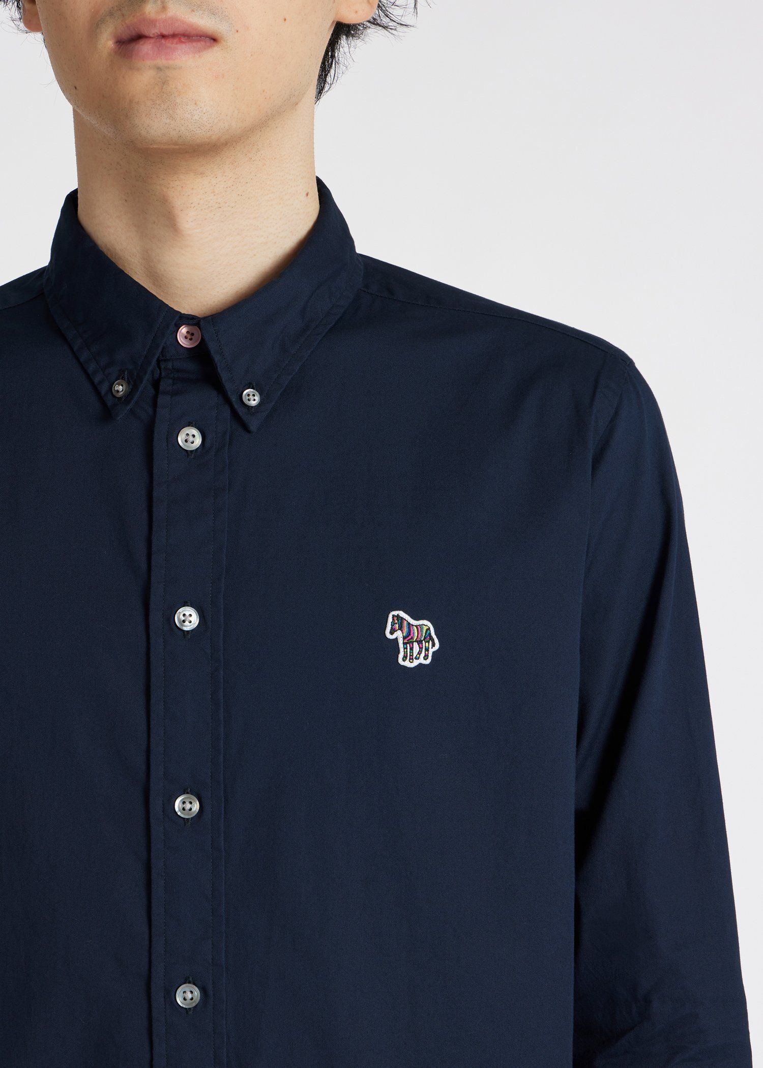“Sports Stripe Zebra” ワンポイント 長袖シャツ