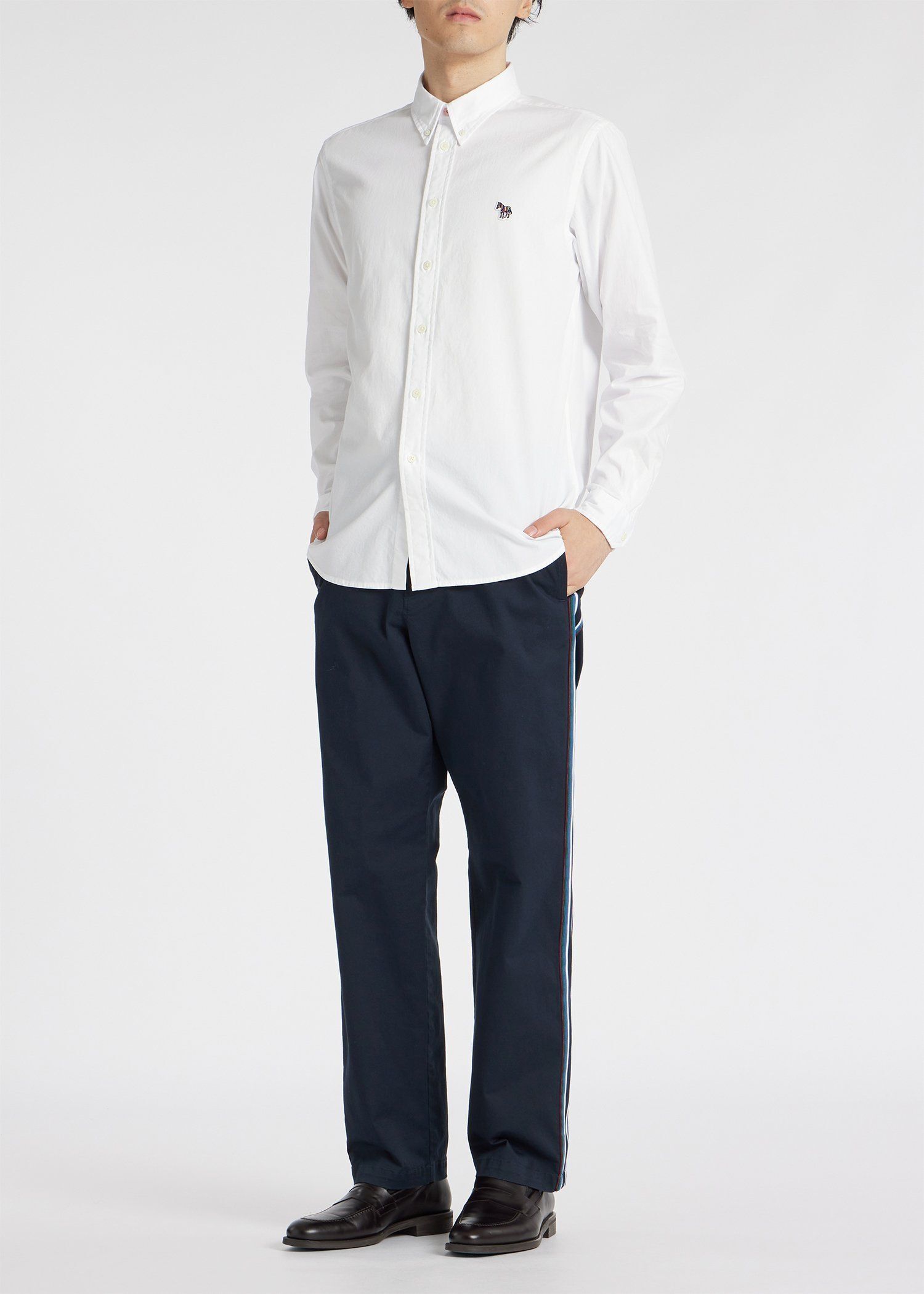 “Sports Stripe Zebra” ワンポイント 長袖シャツ