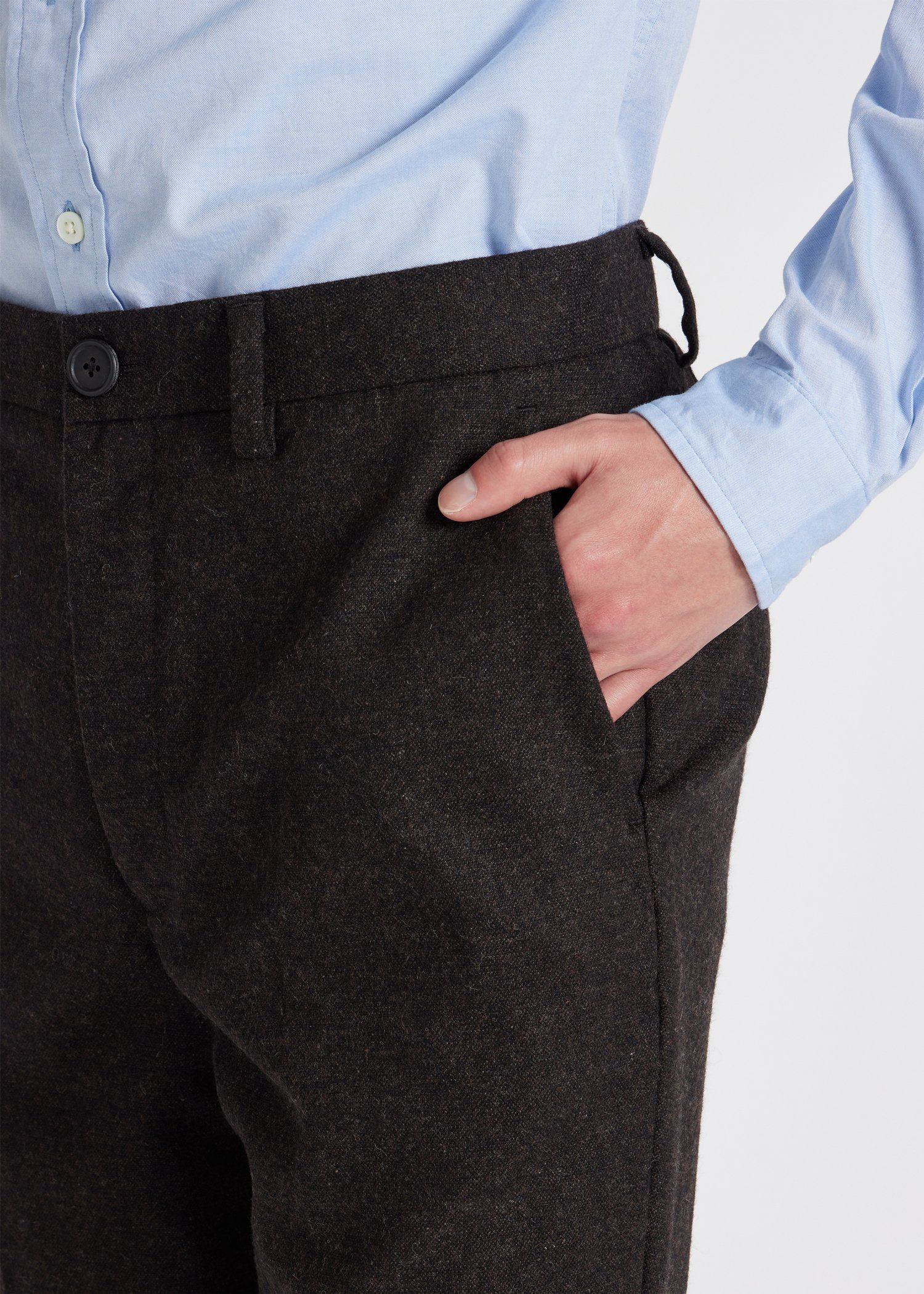 メランジウール テーパード トラウザーズ