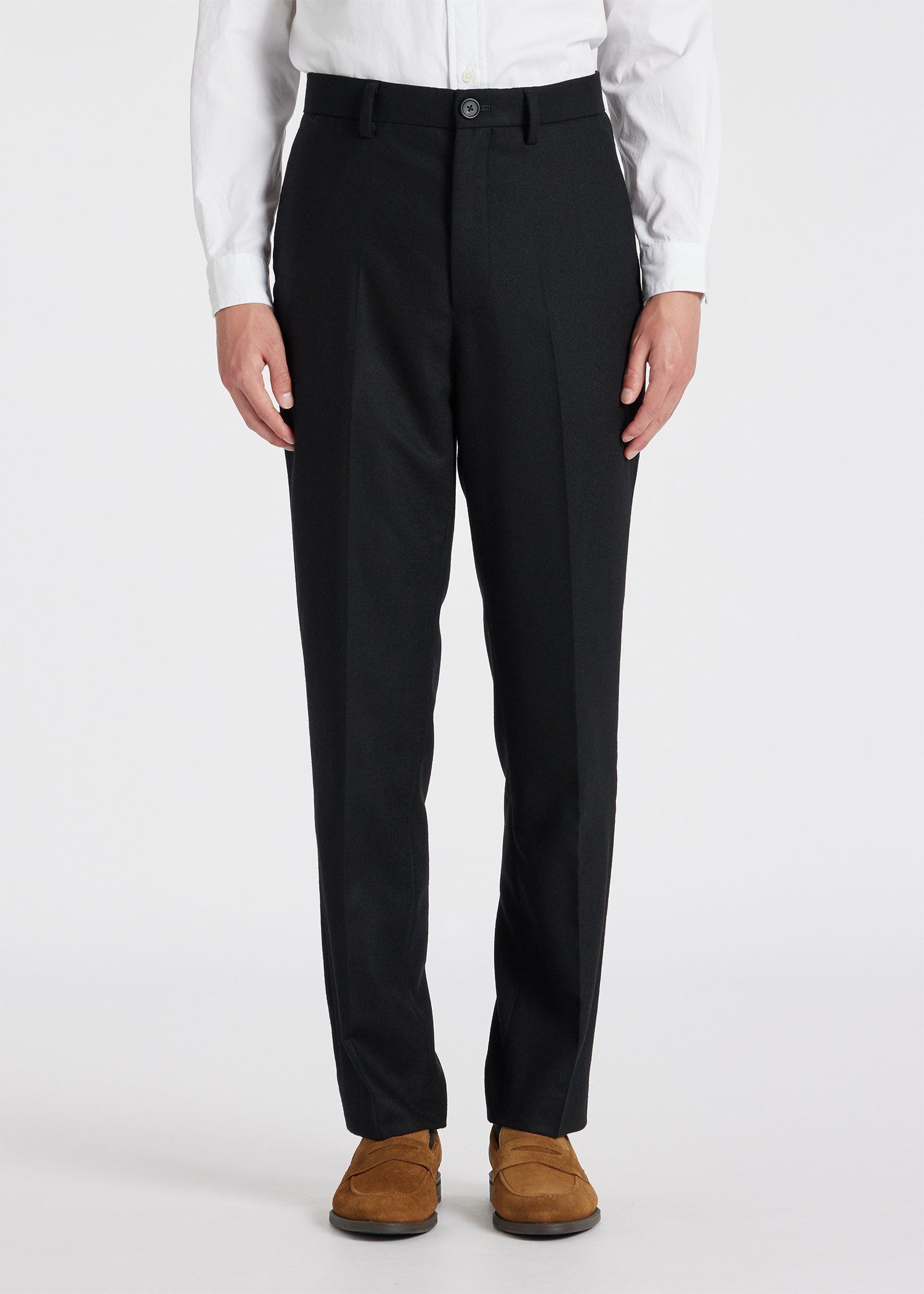 メランジウール テーパード トラウザーズ