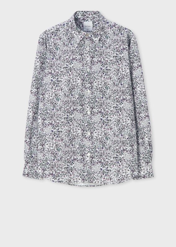 Paul Smith black ポールスミス シアーシャツ 花柄 水彩 40