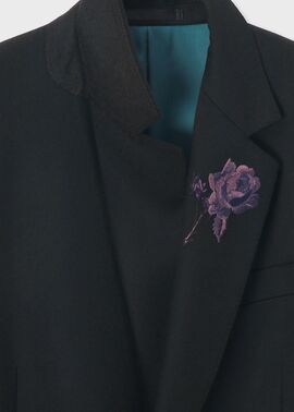 超名作 17AW ポールスミス 最高級花柄刺繍レーヨンシルクベロア