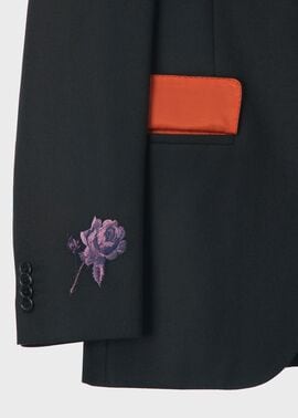 超名作 17AW ポールスミス 最高級花柄刺繍レーヨンシルクベロア