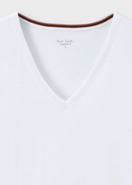 ピマフライス Vネック アンダーTシャツ（ホワイト） ｜ポール・スミス