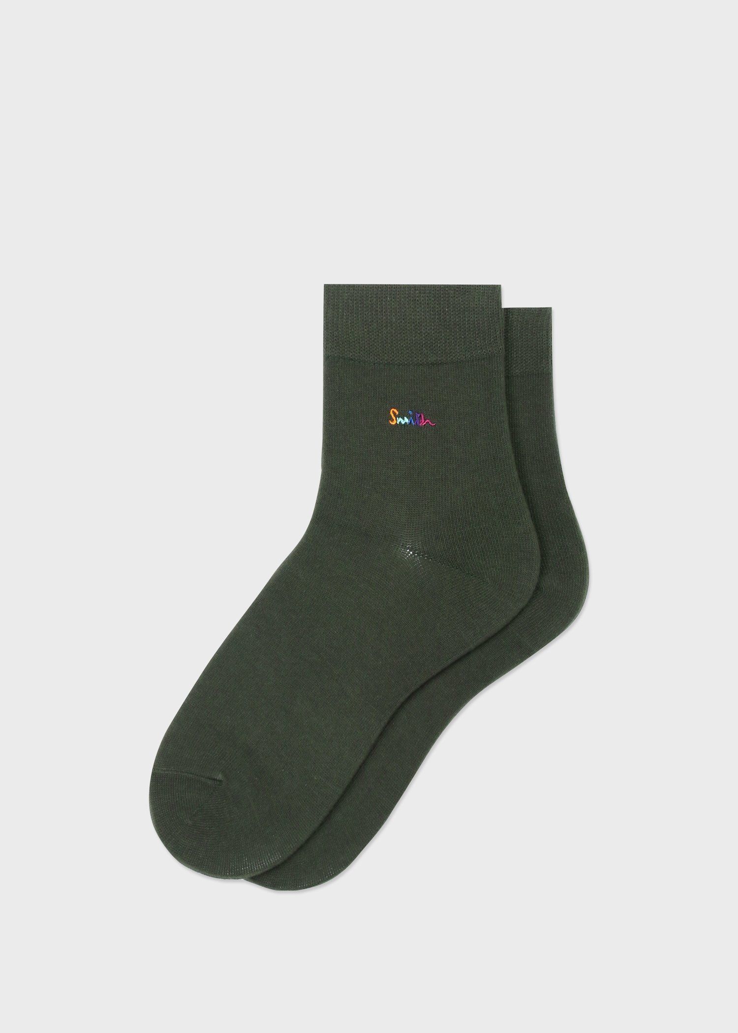 ウィメンズ "Paul Smith" カラフル ロゴ エンブロイダリー ソックス