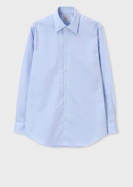 "Woven Texture" ソリッドドレスシャツ