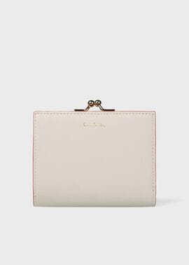 サプルレザー がま口2つ折り財布