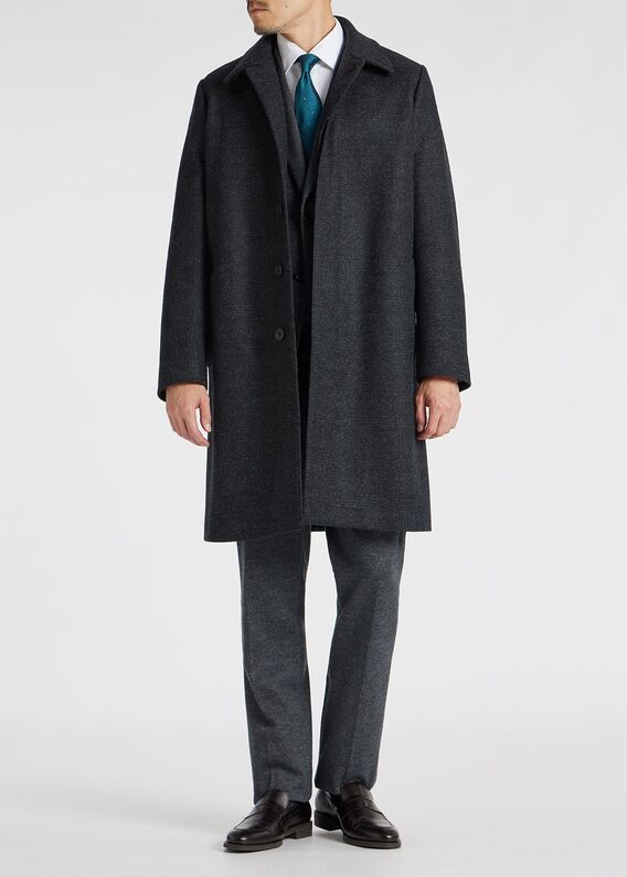 Paul Smith - 【極美品】Paul Smith 千鳥格子 紫 シルク混 袖リブ 襟ステッチコートの通販 by 古着屋デテルミナシオン｜ ポールスミスならラクマ
