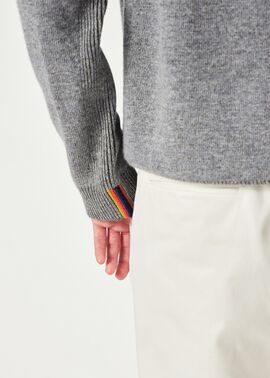 【関税込み】Paul Smith グレー ストライプ セーター Paul Smith｜アーティストストライプポイント クルーネック