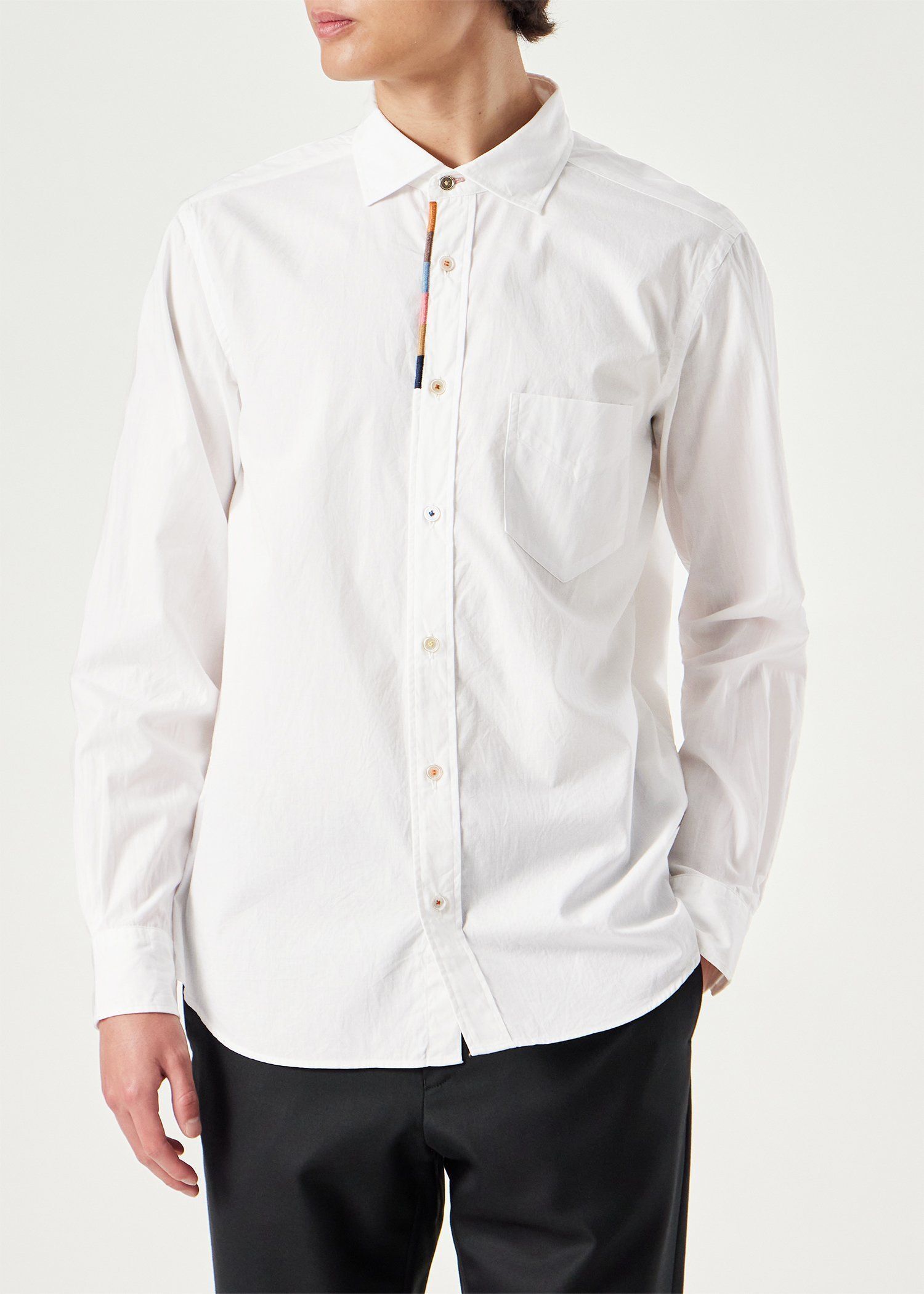 アーティストストライプ エンブロイダリー シャツ