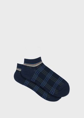 "Modern Check" ショートソックス