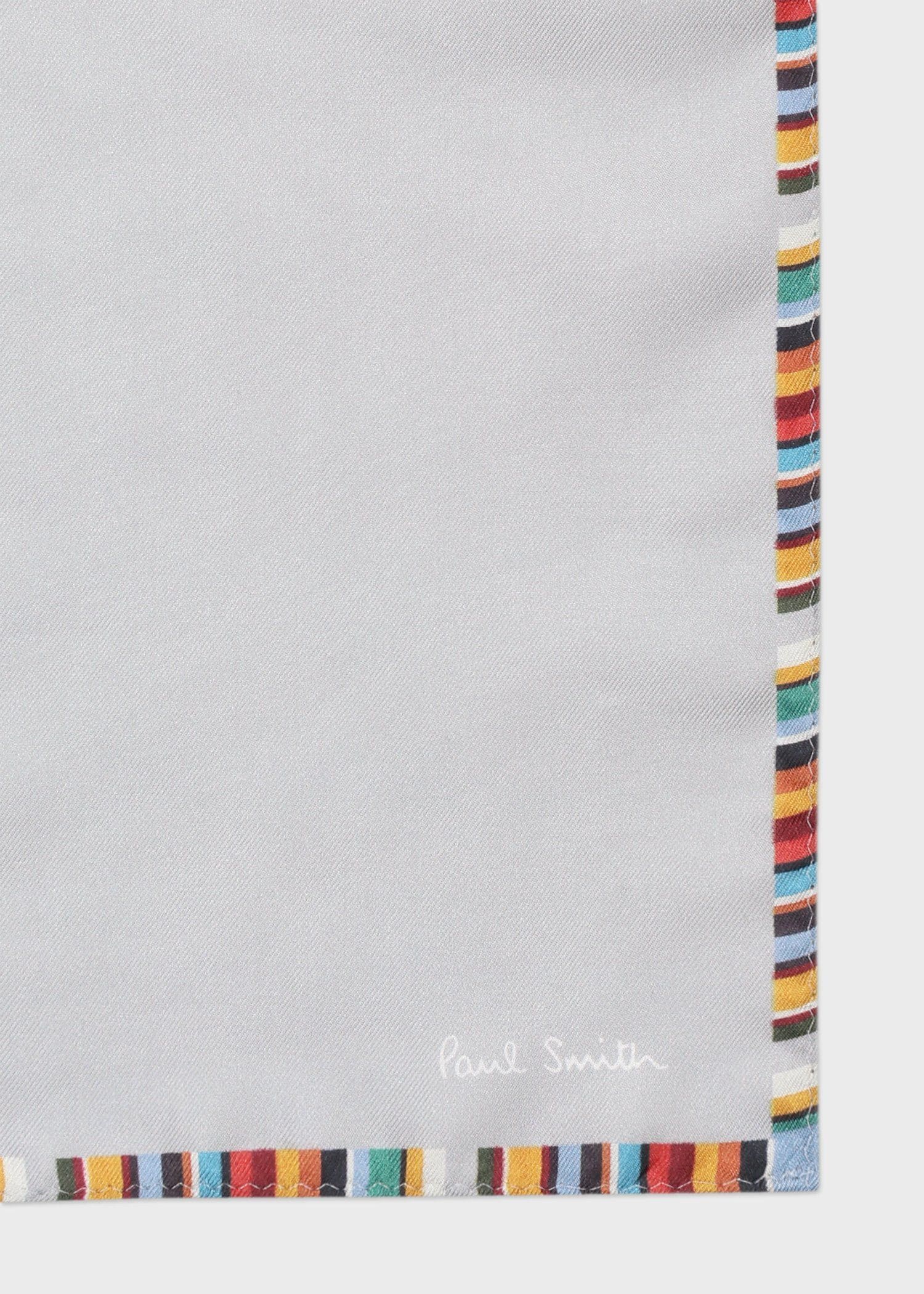 ブロッキングシグネチャートリム ポケットチーフ