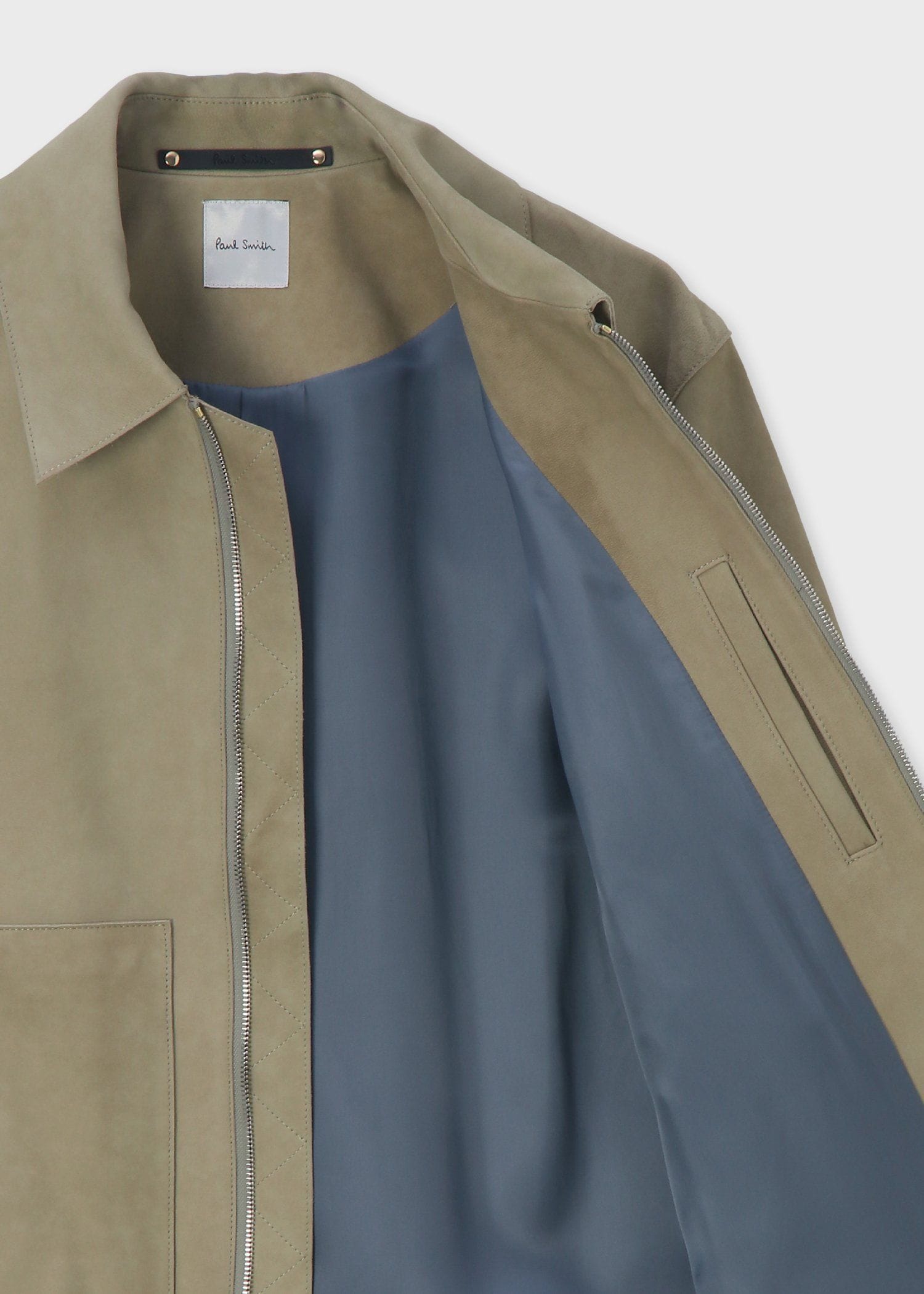 ヌバックレザー ジップアップブルゾン