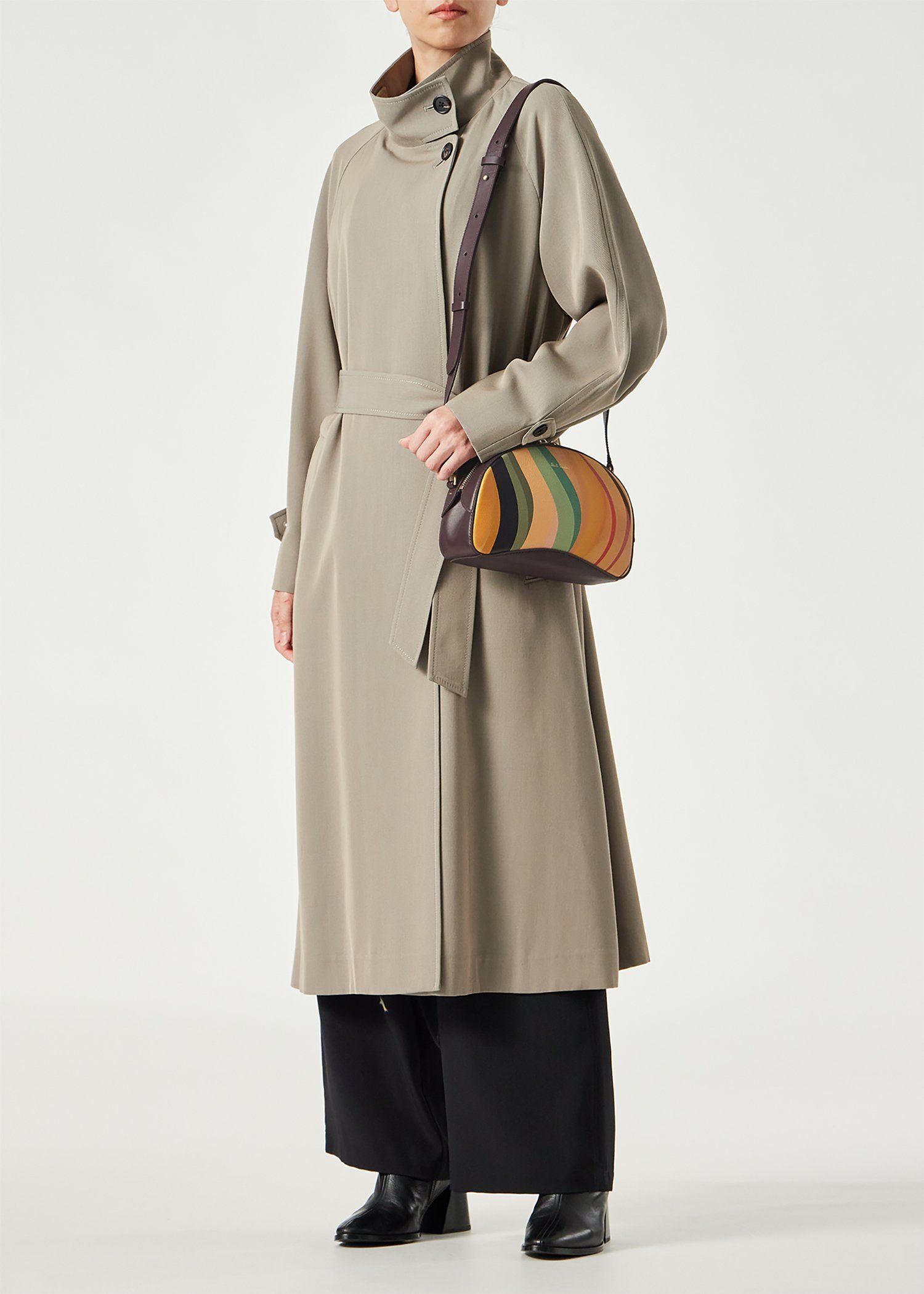 【Paul Smith】ウィメンズ \"Dusky Swirl\" カメラバッグ Women's 'Dusky Swirl' Leather Curved Camera Bag