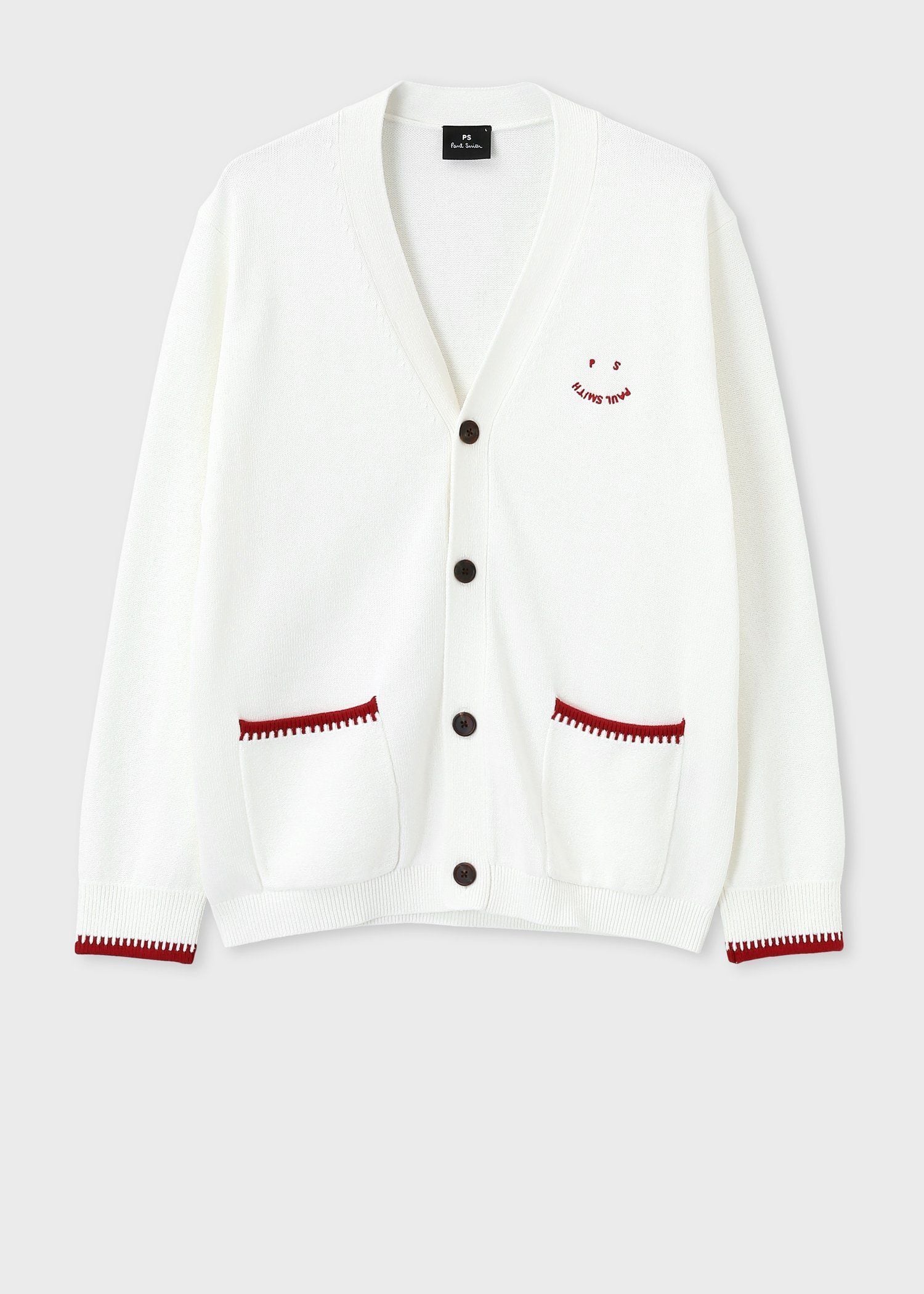 "Happy" バイカラーカーディガン