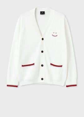 "Happy" バイカラーカーディガン
