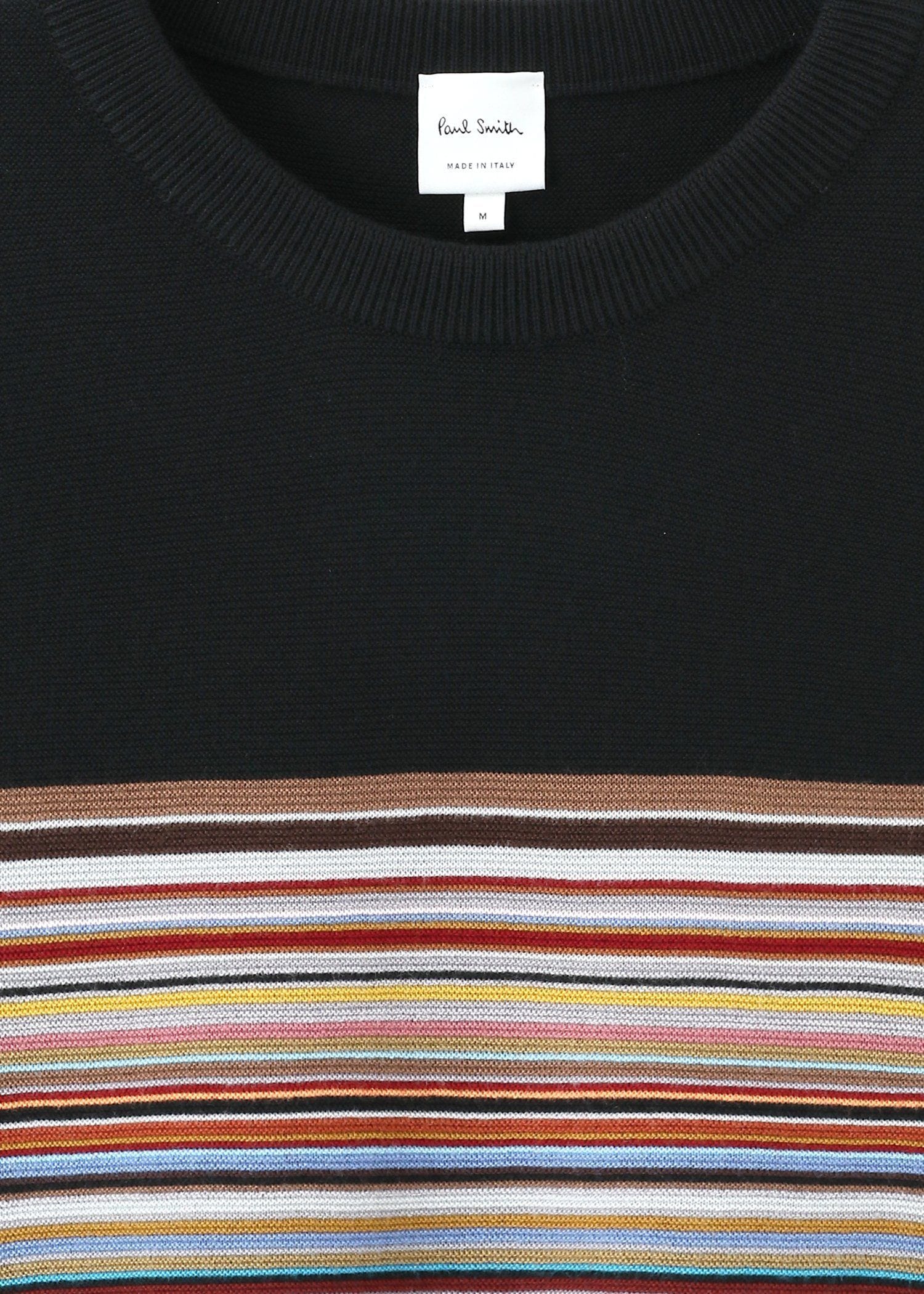 "Signature Stripe" クルーネックニット