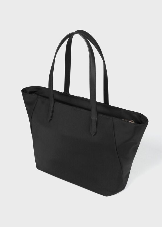 Paul Smith ポールスミス メンズ レディーストートバッグ 肩掛けショルダーバッグ箔押しロゴ  縦横マルチカラーストライプフロントファスナーポケット付きシグネチャーストライプッチワーク牛革鞄 バック ブラックカーフレザー  SHOULDERTOTEBAG | kaminorth