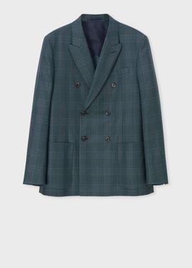 トーナルチェック ダブルブレスト ジャケット