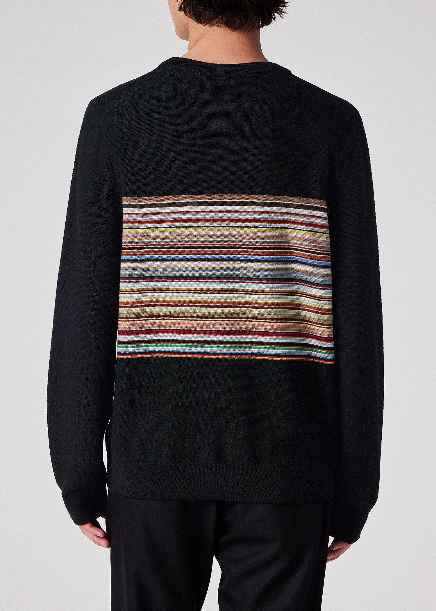 "Signature Stripe" クルーネックニット