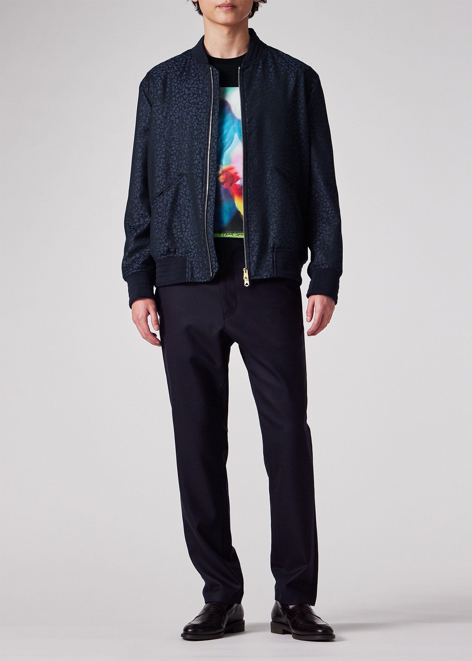 Paul Smith (ポールスミス) ビッグフラワーショートブルゾン ブルー サイズ:L