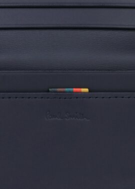 ハイライトステッチ 名刺入れ（ネイビー） ｜ポール・スミス