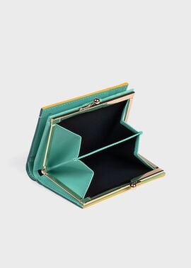 ✨入手困難/稀少カラー✨ ポールスミス　カラー アイレット　グリーン　新品電池 カラードエッジSS24 がま口2つ折り財布 / Paul Smith