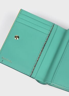 ✨入手困難/稀少カラー✨ ポールスミス　カラー アイレット　グリーン　新品電池 カラードエッジSS24 がま口2つ折り財布 / Paul Smith
