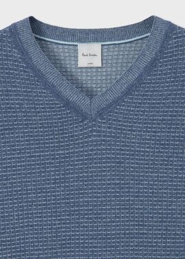 口コミ サイト 商品 メランジVネックニット（ブルー） ｜ポール・スミス トップス
