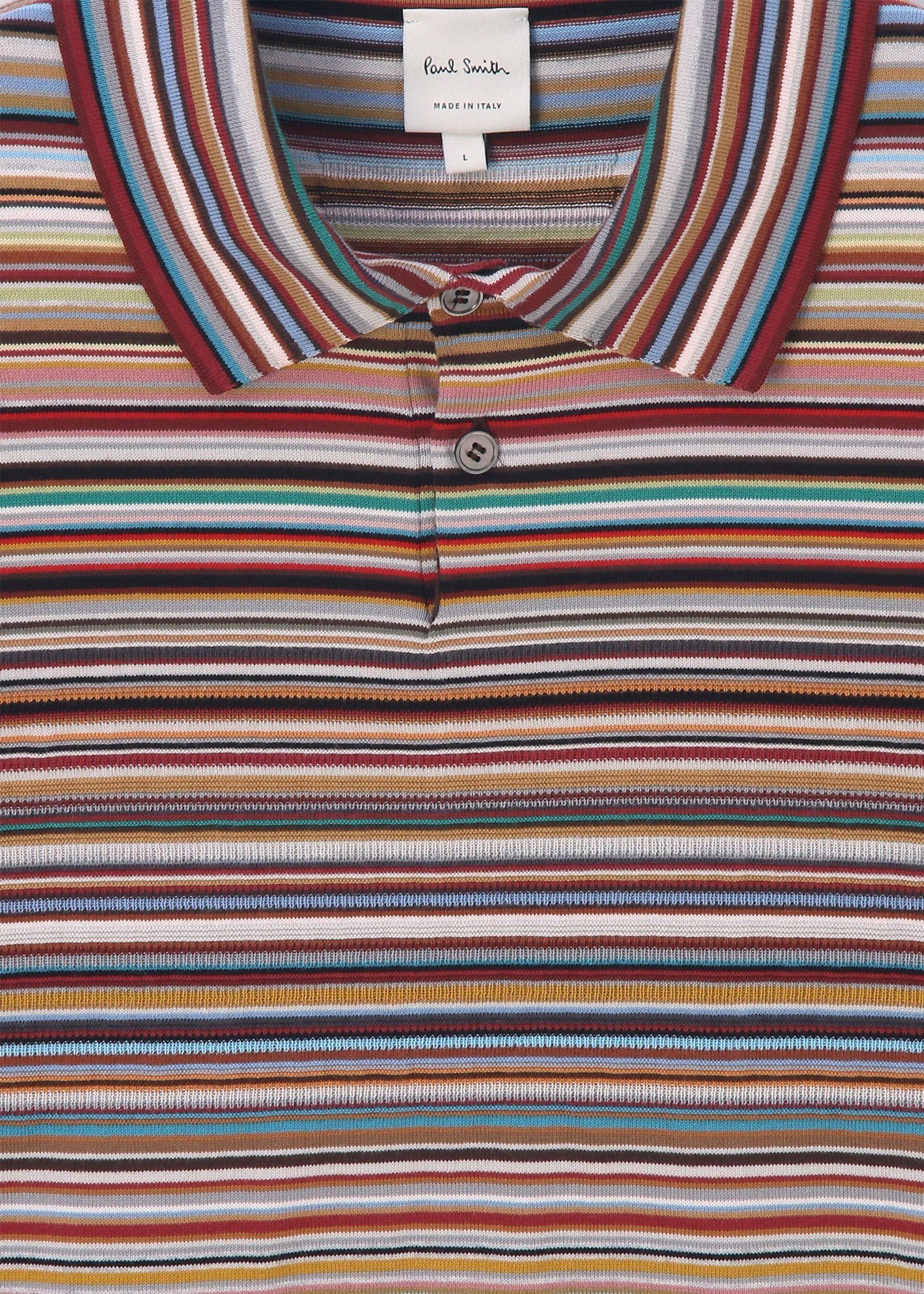 "Signature Stripe" ニット ポロシャツ
